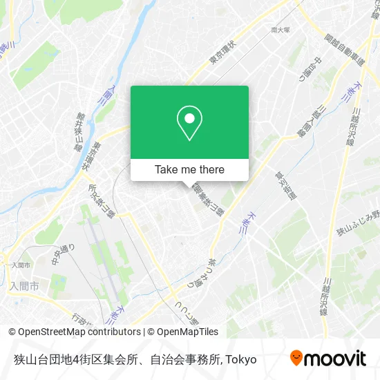 狭山台団地4街区集会所、自治会事務所 map