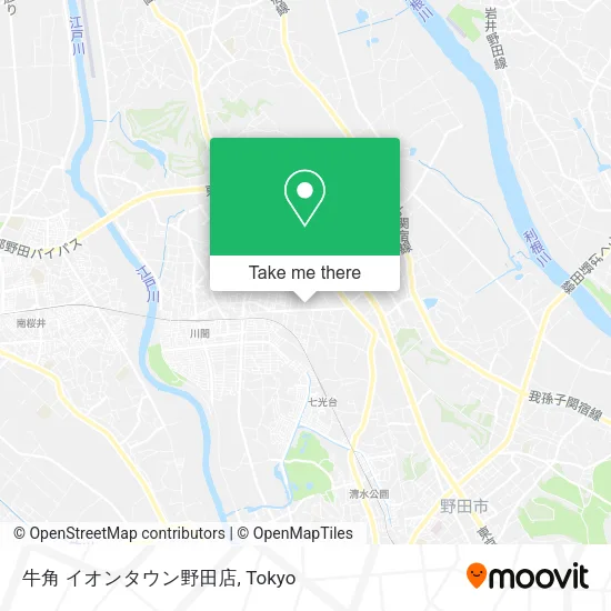 牛角 イオンタウン野田店 map