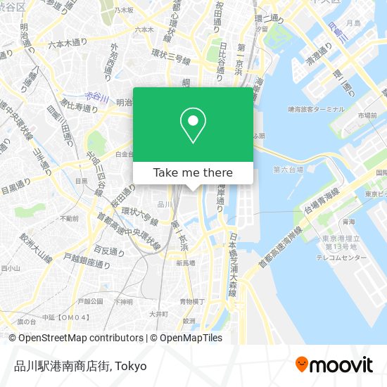 品川駅港南商店街 map