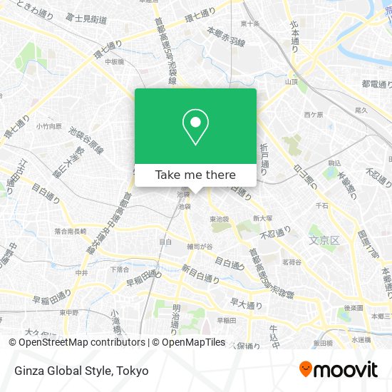 Ginza Global Style map