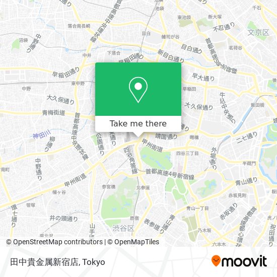 田中貴金属新宿店 map