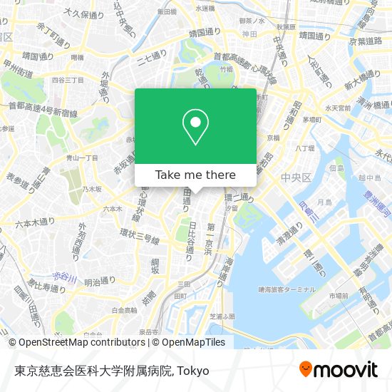 東京慈恵会医科大学附属病院 map