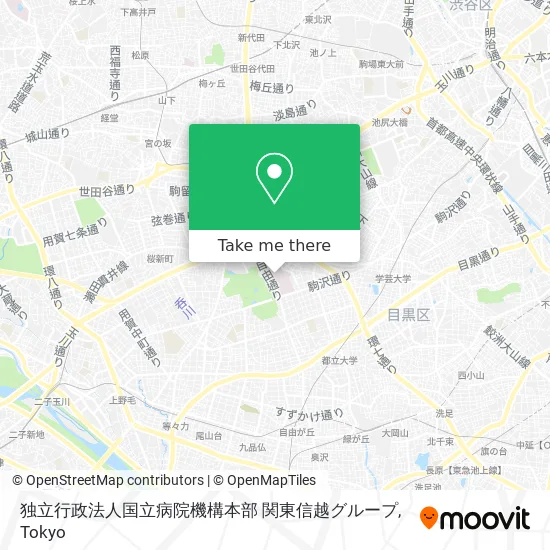 独立行政法人国立病院機構本部 関東信越グループ map
