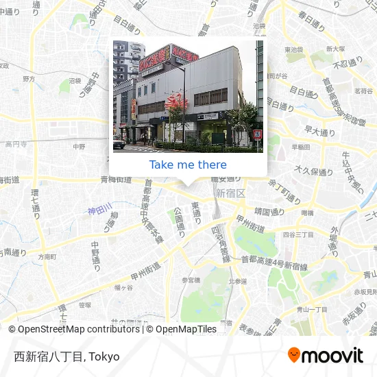 西新宿八丁目 map