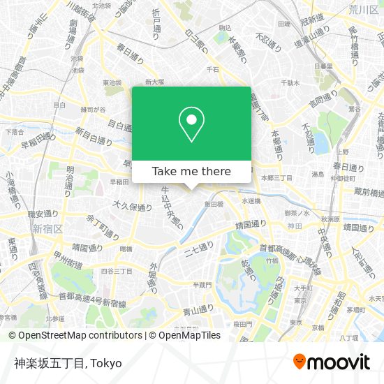 神楽坂五丁目 map