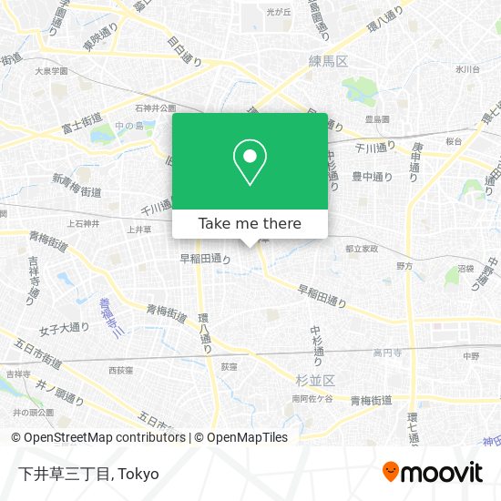 下井草三丁目 map