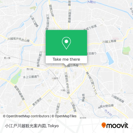 小江戸川越観光案内図 map