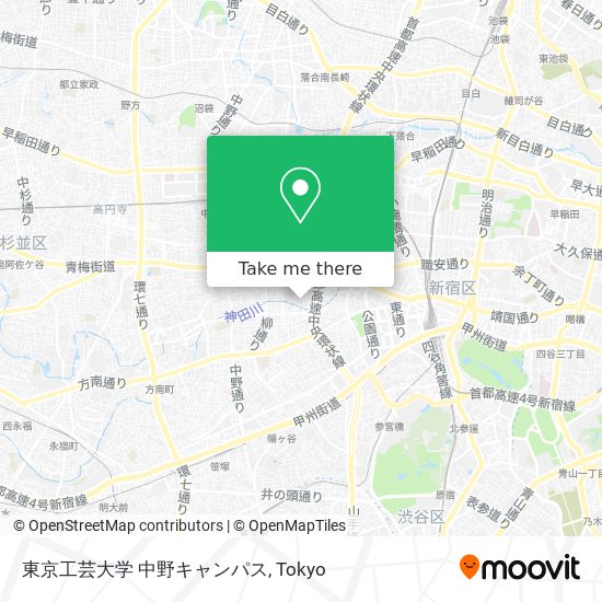 東京工芸大学 中野キャンパス map