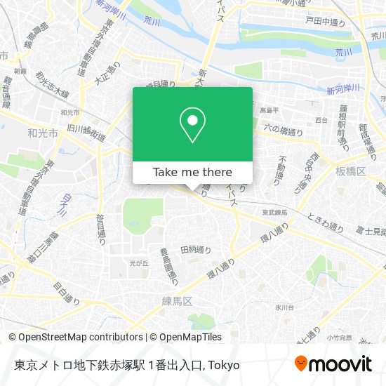 東京メトロ地下鉄赤塚駅 1番出入口 map