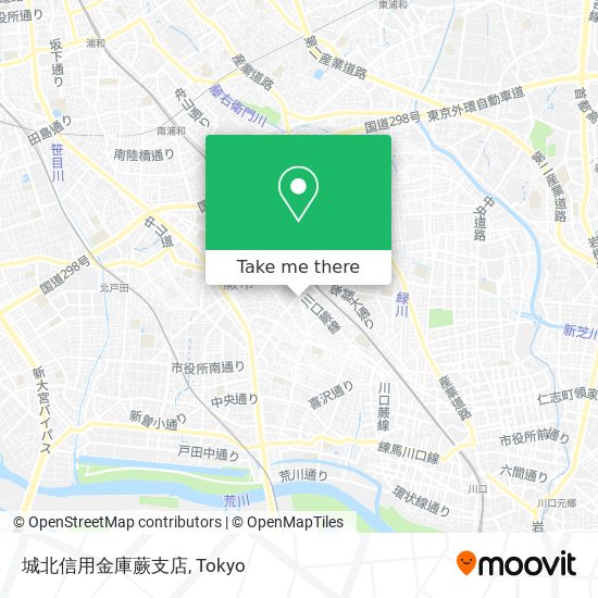 城北信用金庫蕨支店 map