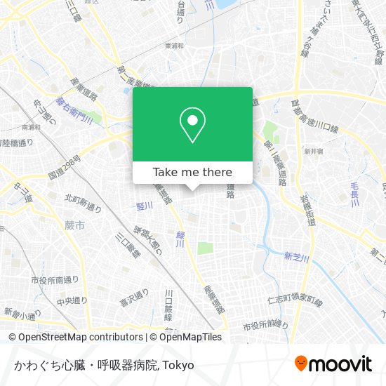 かわぐち心臓・呼吸器病院 map