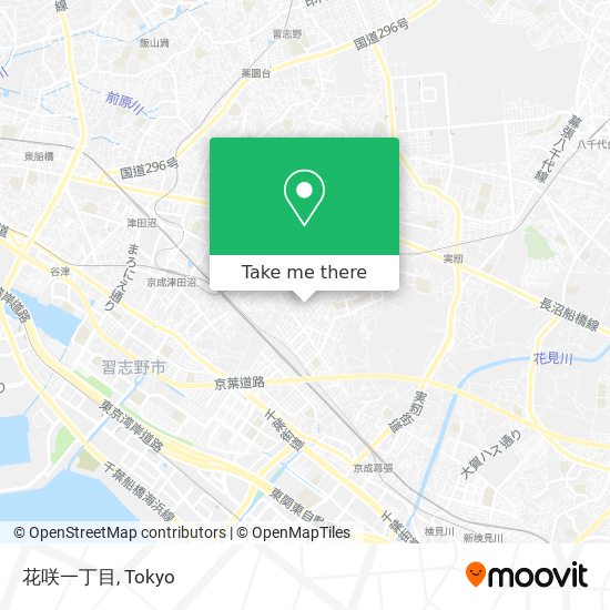 花咲一丁目 map