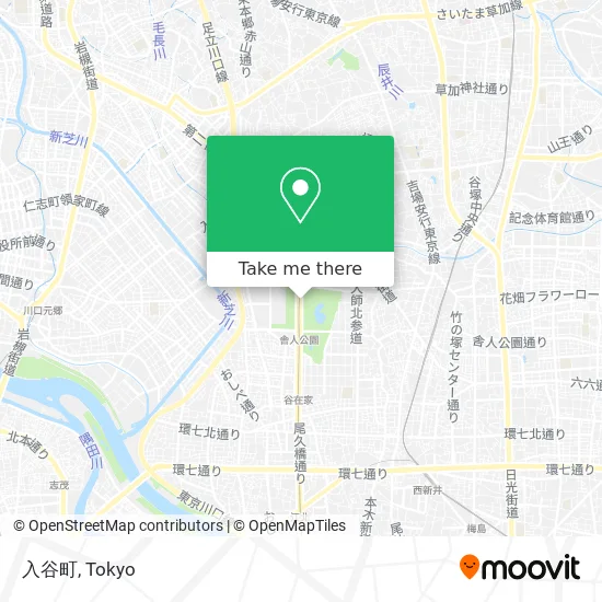 入谷町 map