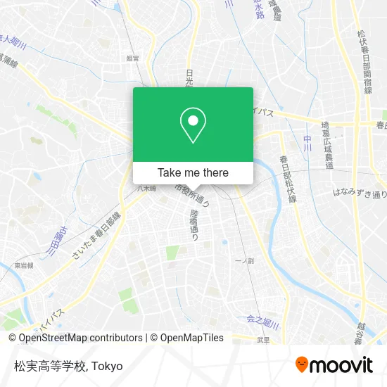 松実高等学校 map