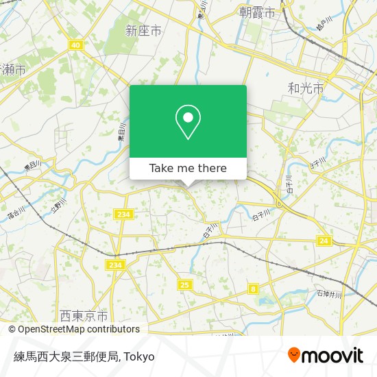 練馬西大泉三郵便局 map