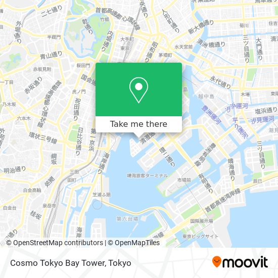 Cosmo Tokyo Bay Tower map