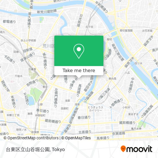 How To Get To 台東区立山谷堀公園 By Bus Or Metro