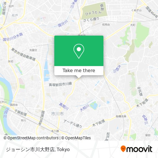 ジョーシン市川大野店 map