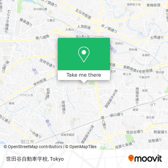 世田谷自動車学校 map