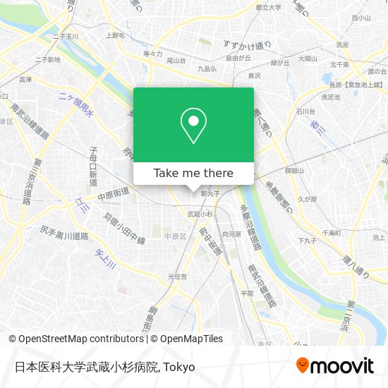 日本医科大学武蔵小杉病院 map