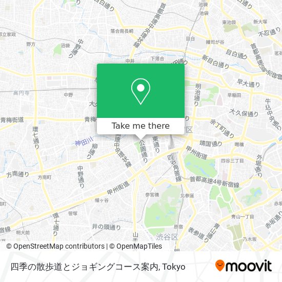 四季の散歩道とジョギングコース案内 map