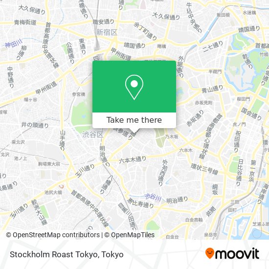 Stockholm Roast Tokyo map
