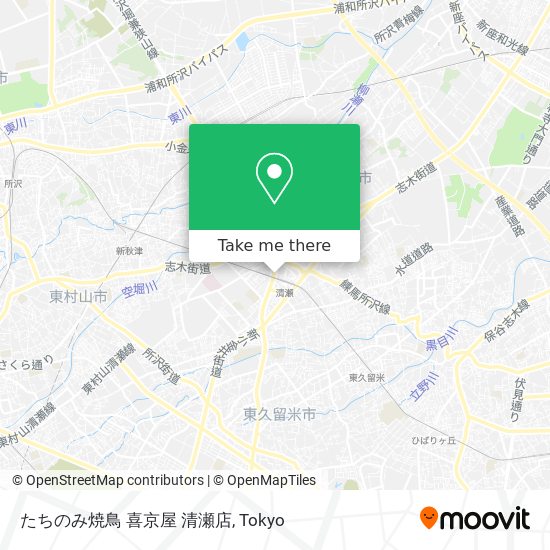 たちのみ焼鳥 喜京屋 清瀬店 map