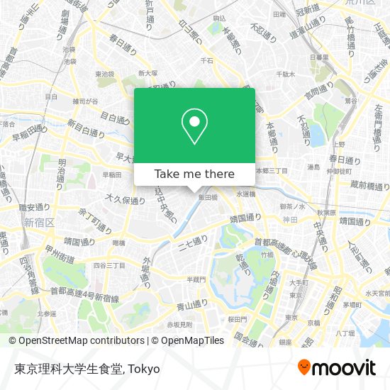 東京理科大学生食堂 map