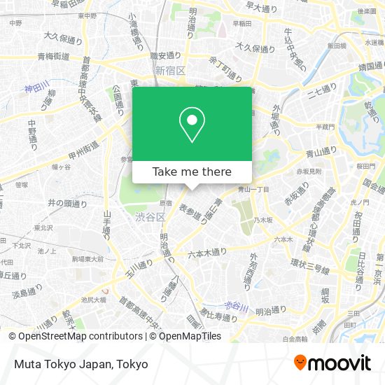 Muta Tokyo Japan map