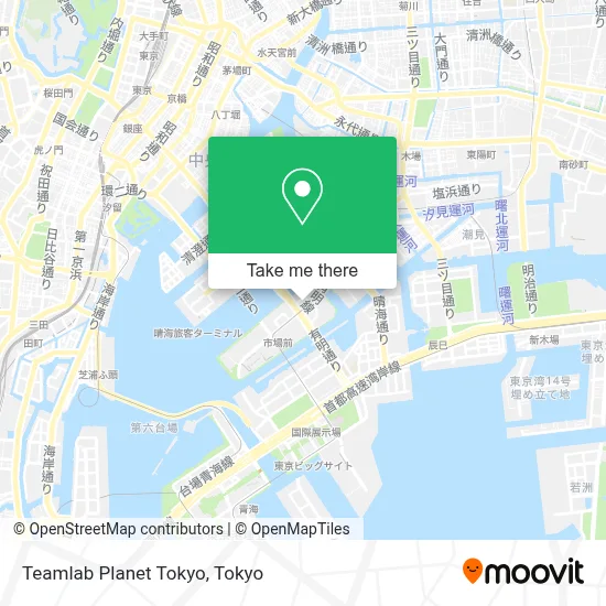 Teamlab Planet Tokyo map