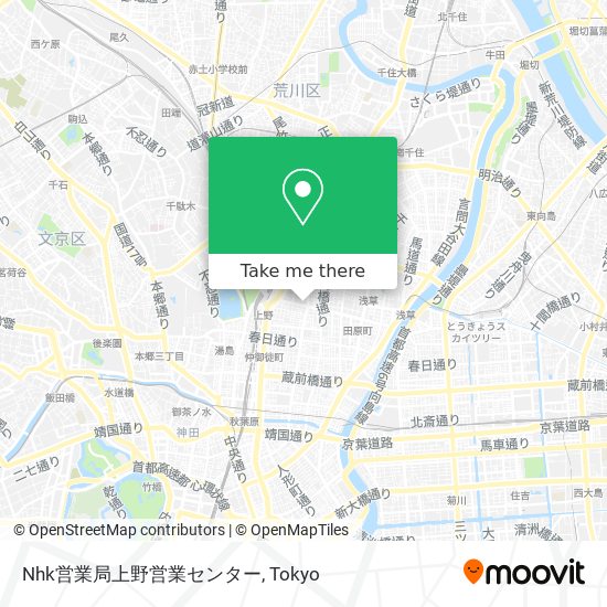 Nhk営業局上野営業センター map