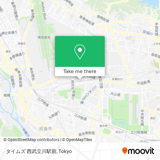 タイムズ 西武立川駅前 map