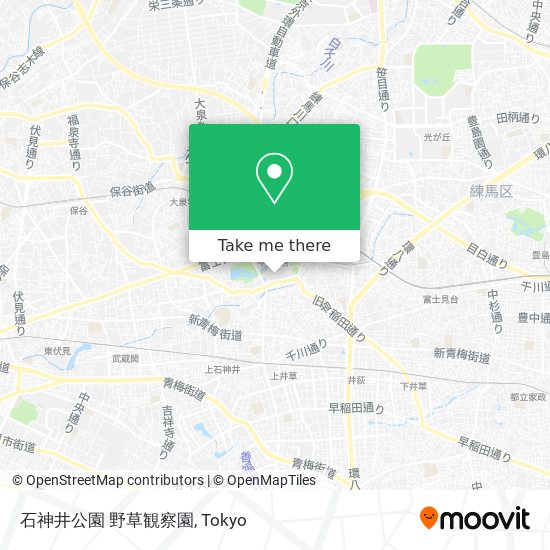 石神井公園 野草観察園 map