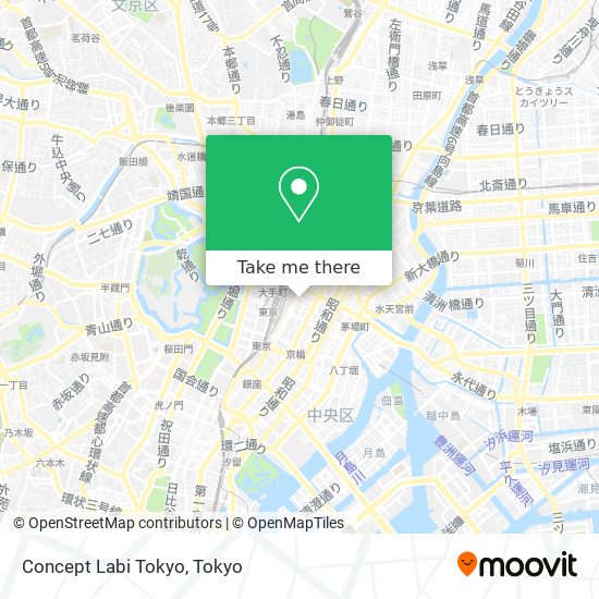 Concept Labi Tokyo map