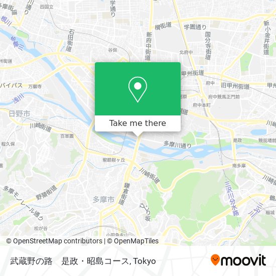 武蔵野の路　是政・昭島コース map
