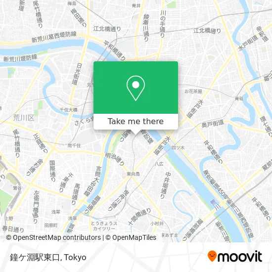 鐘ケ淵駅東口 map