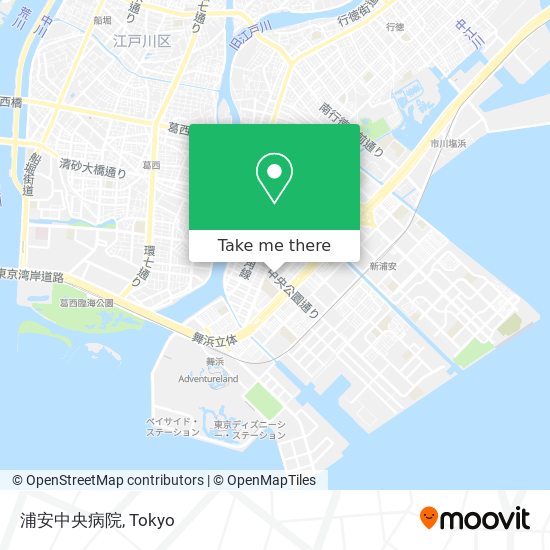 浦安中央病院 map