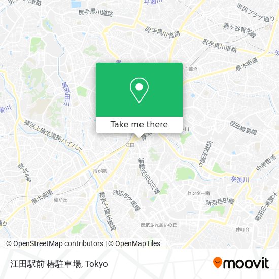 江田駅前 椿駐車場 map