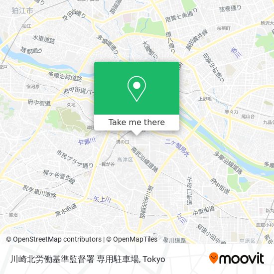 川崎北労働基準監督署 専用駐車場 map