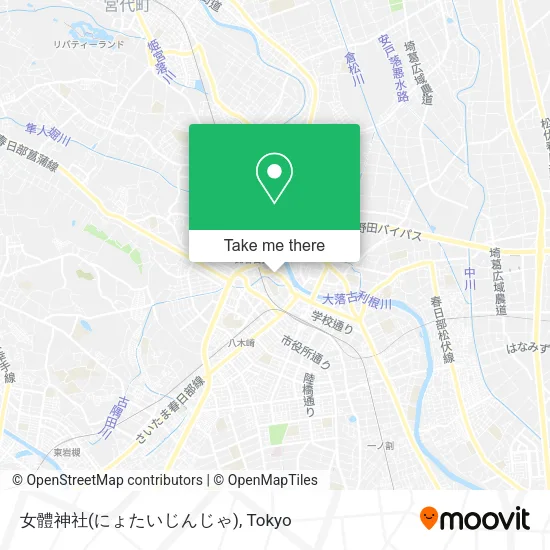 Nyotai Shrine map