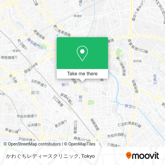 かわぐちレディースクリニック map