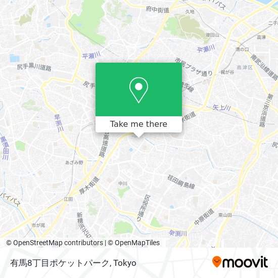 有馬8丁目ポケットパーク map