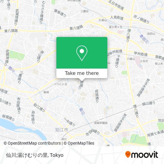 仙川;湯けむりの里 map