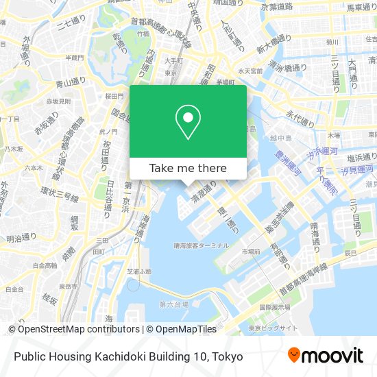 Public Housing Kachidoki Building 10 map