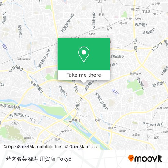 焼肉名菜 福寿 用賀店 map