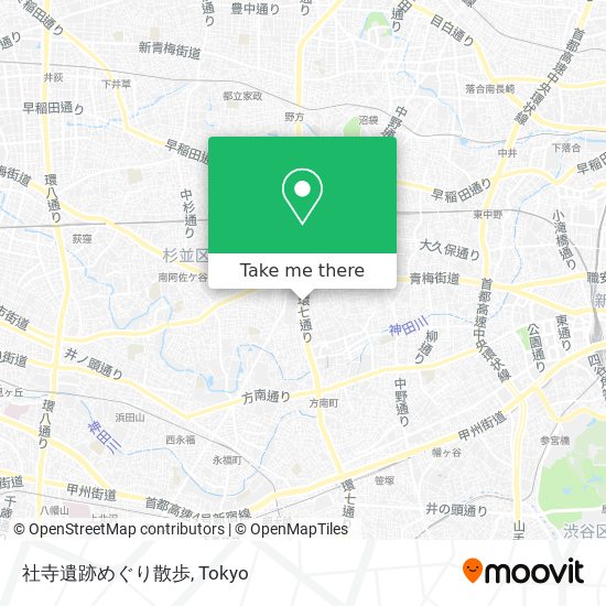 社寺遺跡めぐり散歩 map