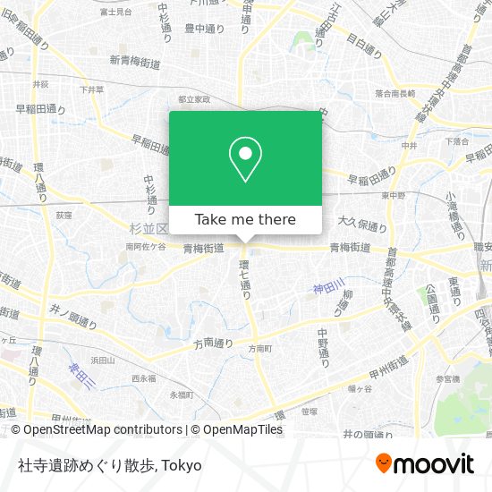 社寺遺跡めぐり散歩 map