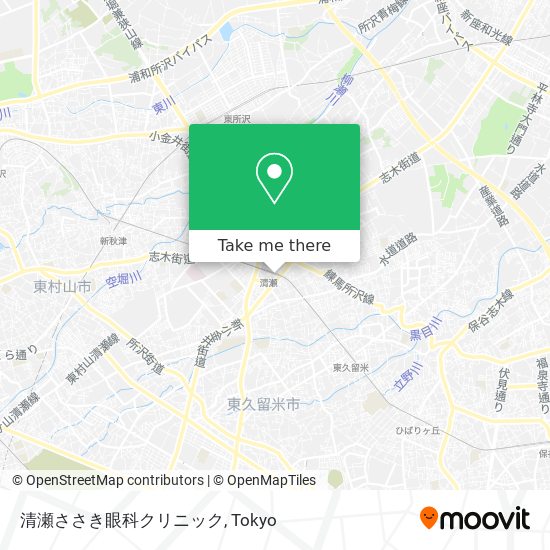 清瀬ささき眼科クリニック map
