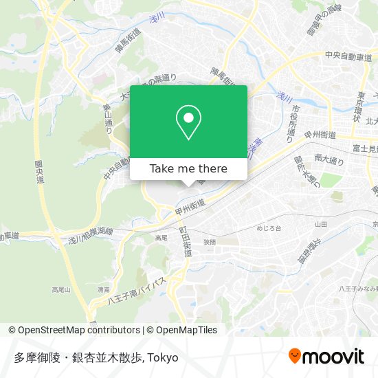 多摩御陵・銀杏並木散歩 map