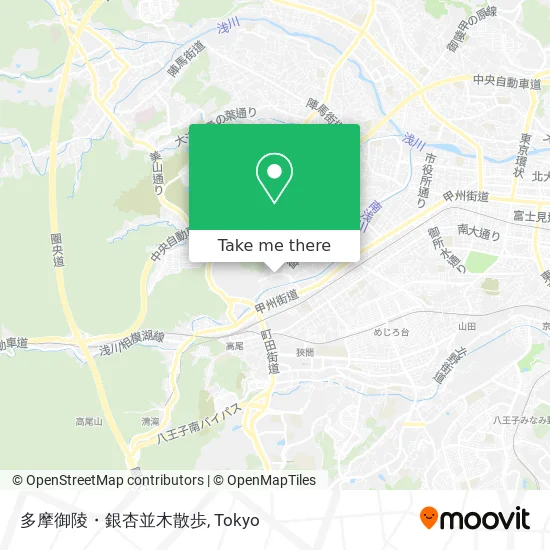 Tama Imperial Mausoleum & Ginkgo Tree Walking Path map